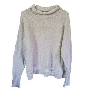 UGG Womens Ivory Roll Neck Sweater Size M Cozy Textured Oversized Cottagecore